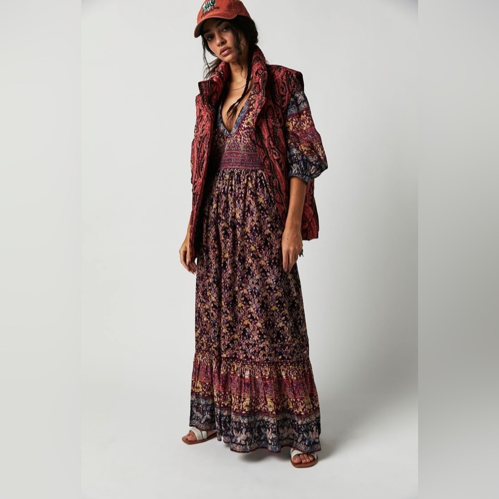 Free People Golden Hour Border Maxi Dress